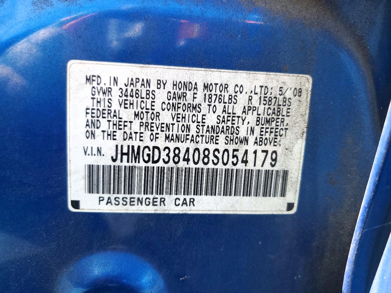 2008 HONDA FIT