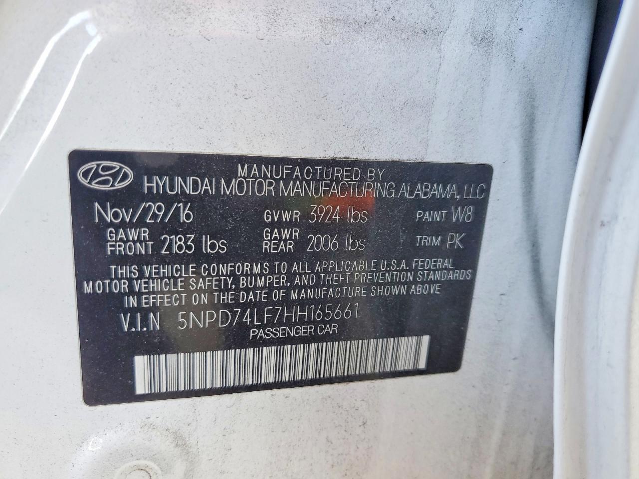 2017 HYUNDAI ELANTRA