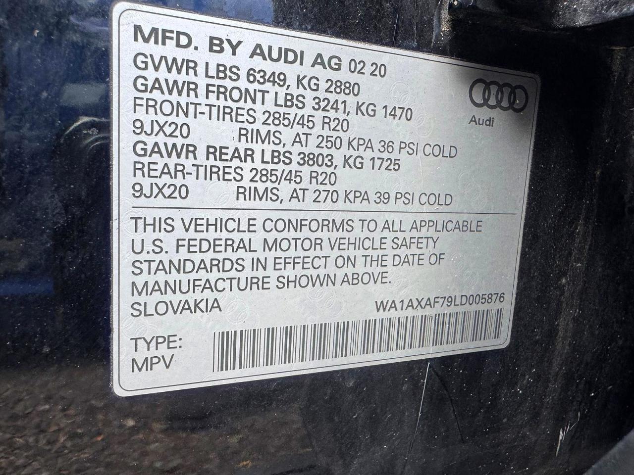 2020 AUDI Q7