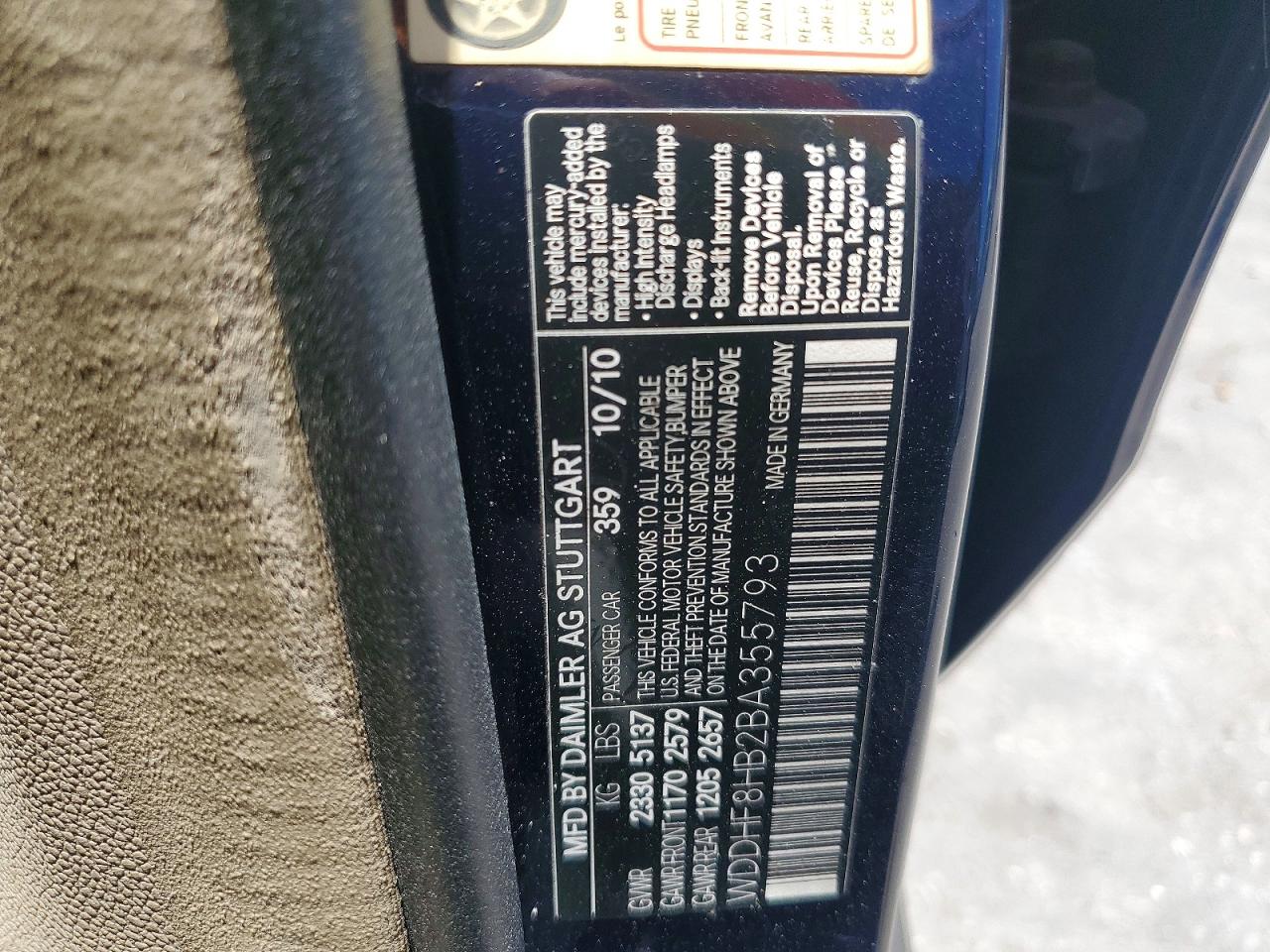 2011 MERCEDES-BENZ E-CLASS