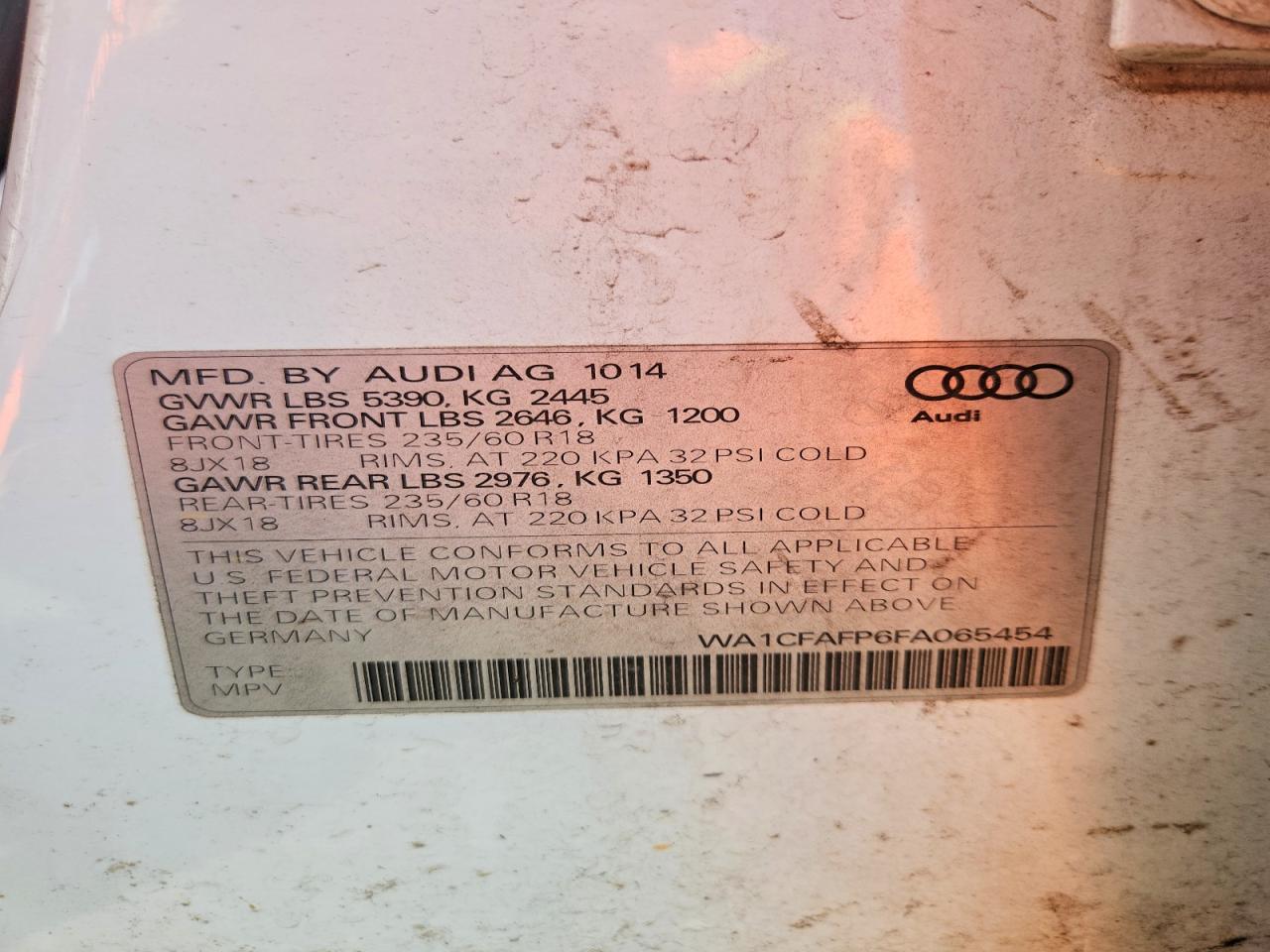 2015 AUDI Q5
