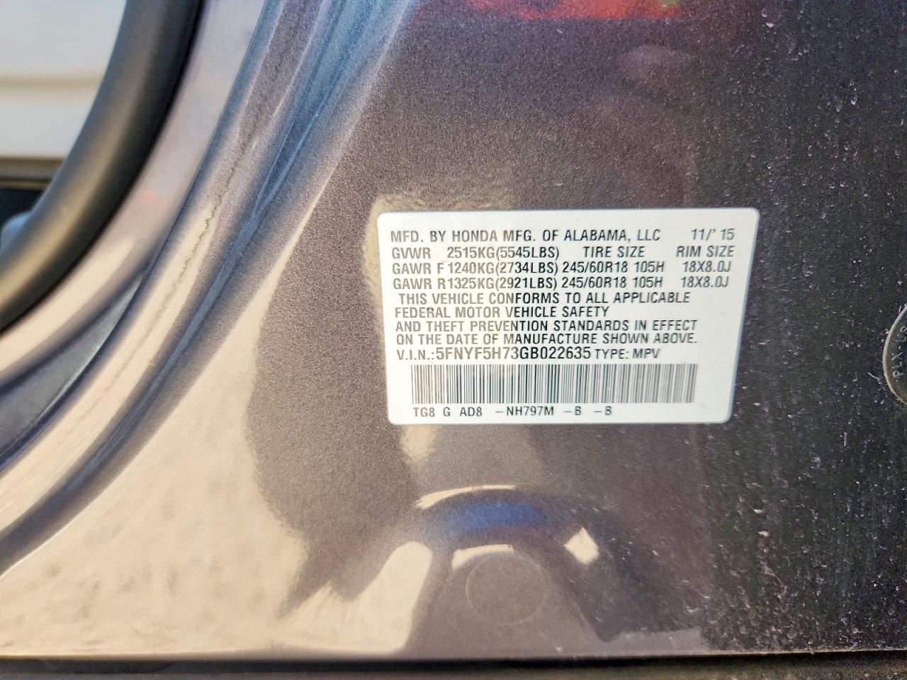2016 HONDA PILOT