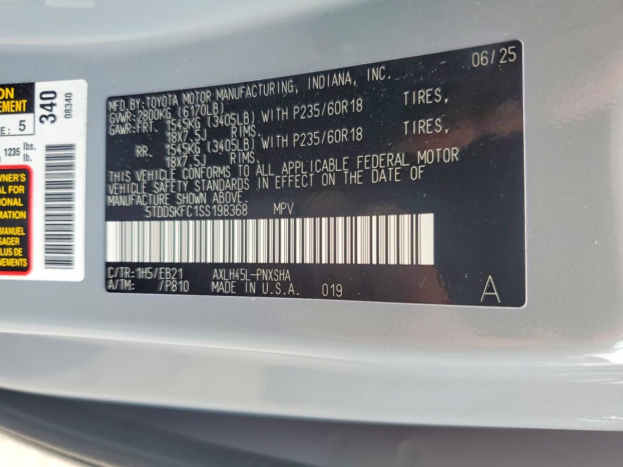 2025 TOYOTA SIENNA