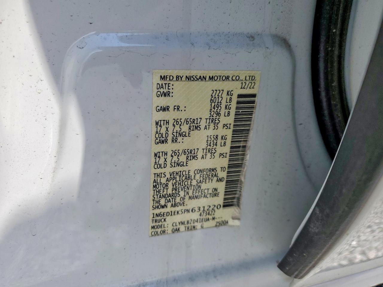 2023 NISSAN FRONTIER