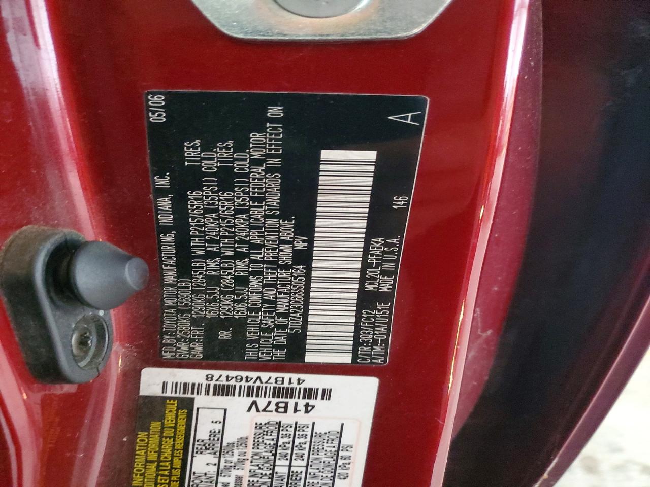 2006 TOYOTA SIENNA