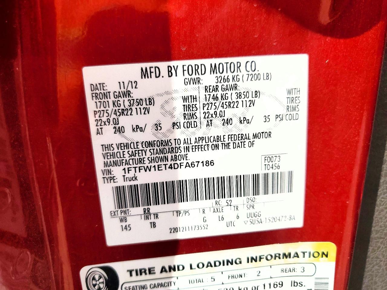 2013 FORD F150
