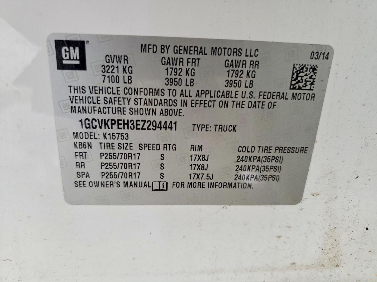 2014 CHEVROLET SILVERADO