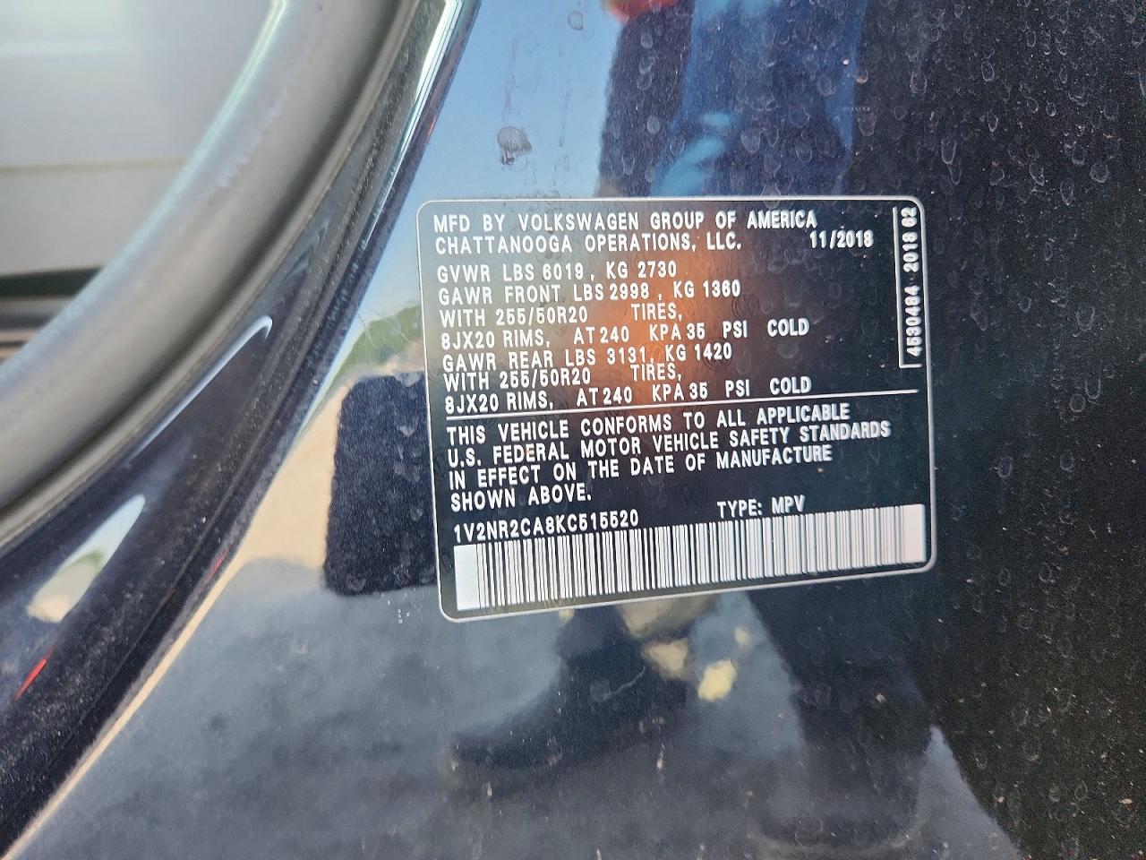 2019 VOLKSWAGEN ATLAS