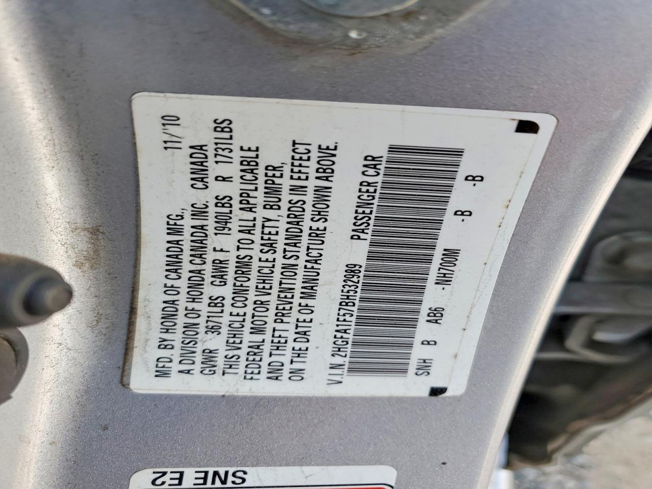 2011 HONDA CIVIC