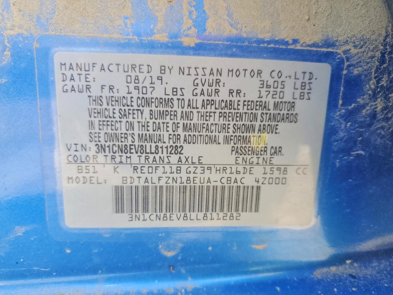 2020 NISSAN VERSA