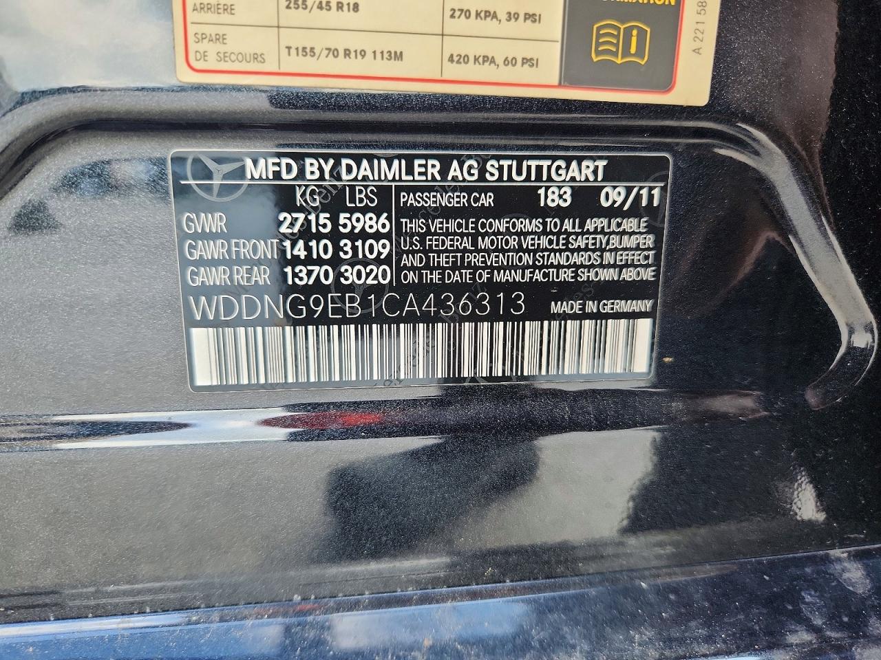 2012 MERCEDES-BENZ S-CLASS
