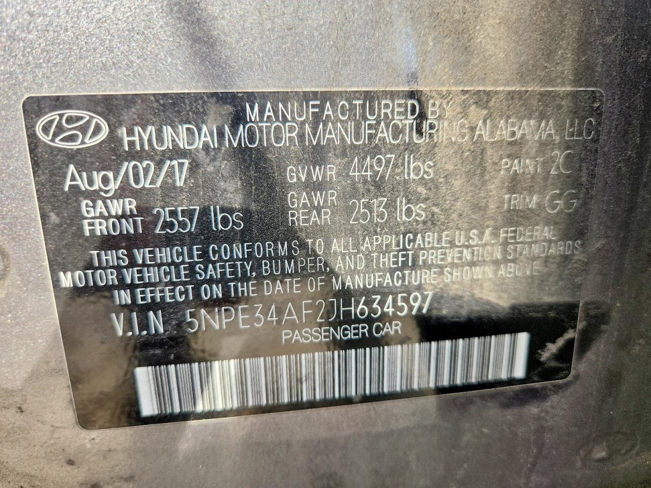 2018 HYUNDAI SONATA