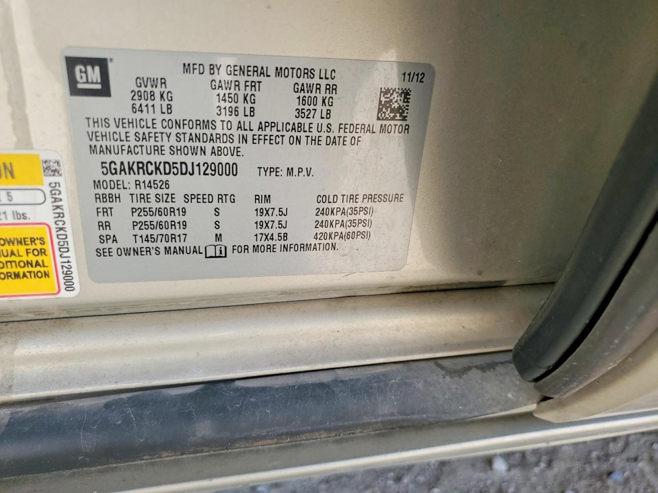 2013 BUICK ENCLAVE