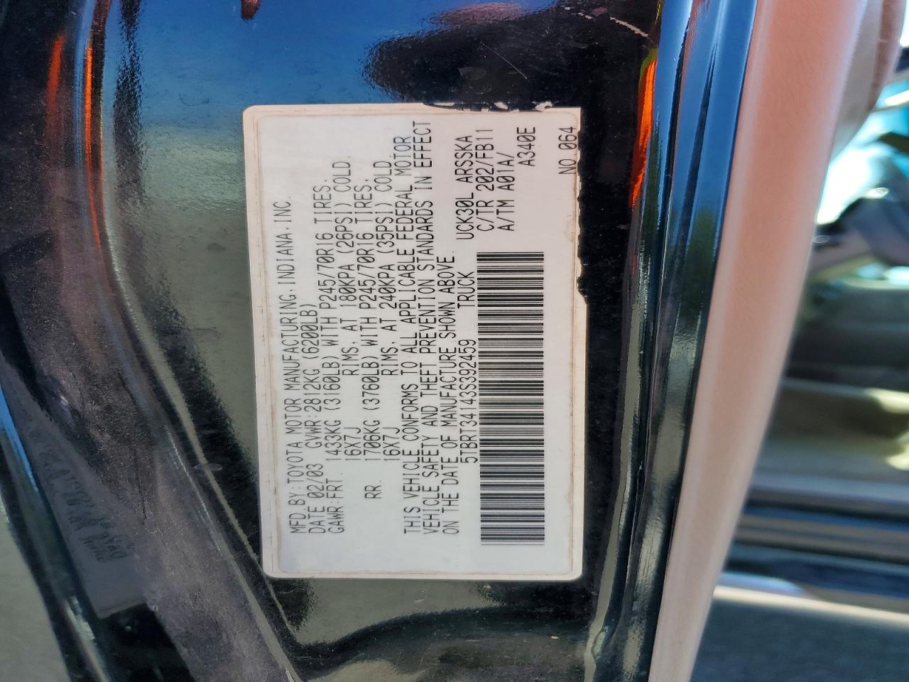 2003 TOYOTA TUNDRA