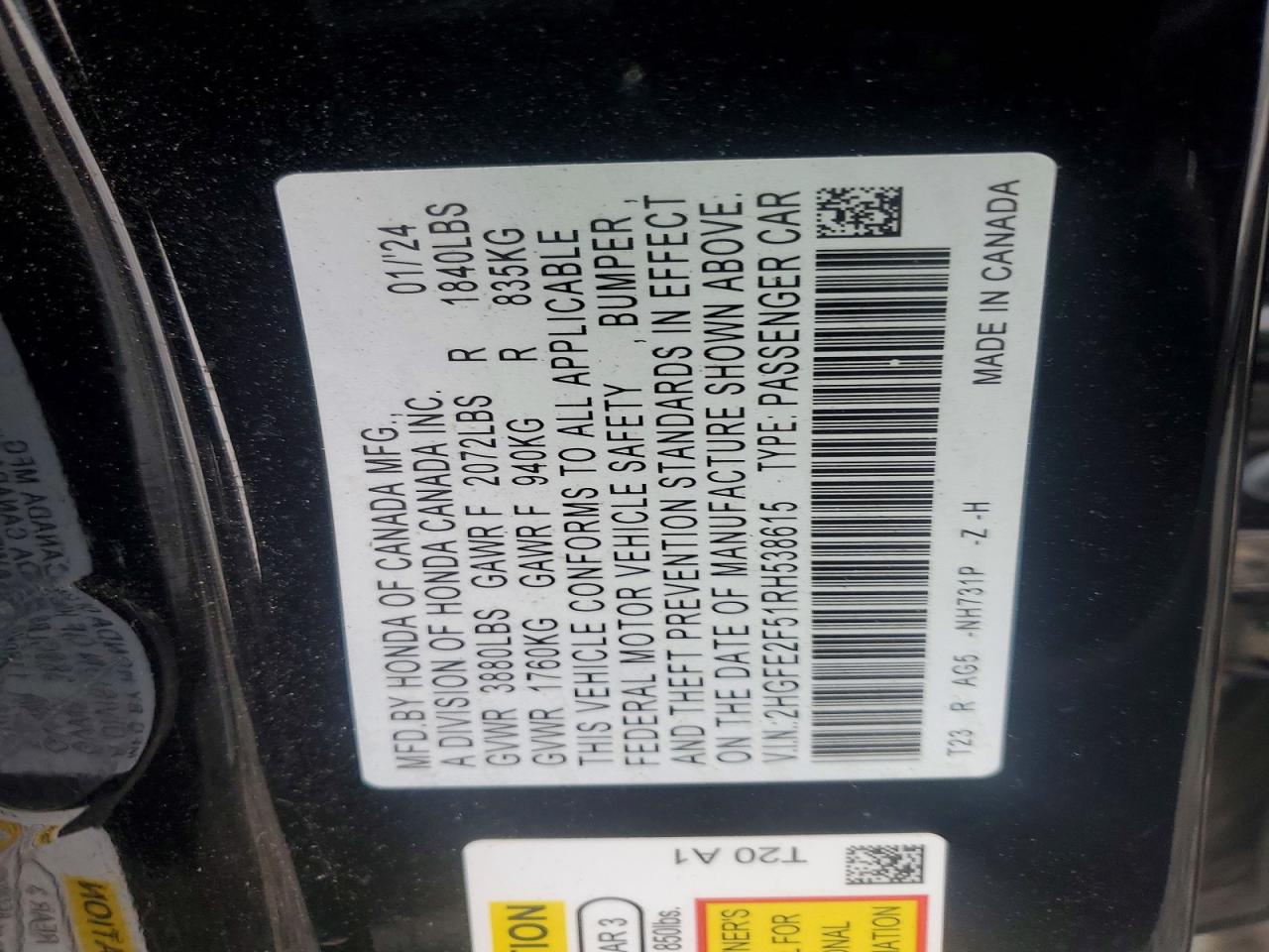 2024 HONDA CIVIC