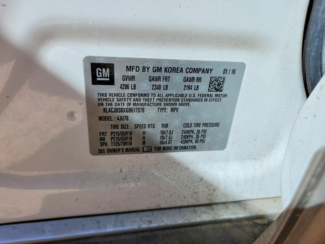 2016 BUICK ENCORE