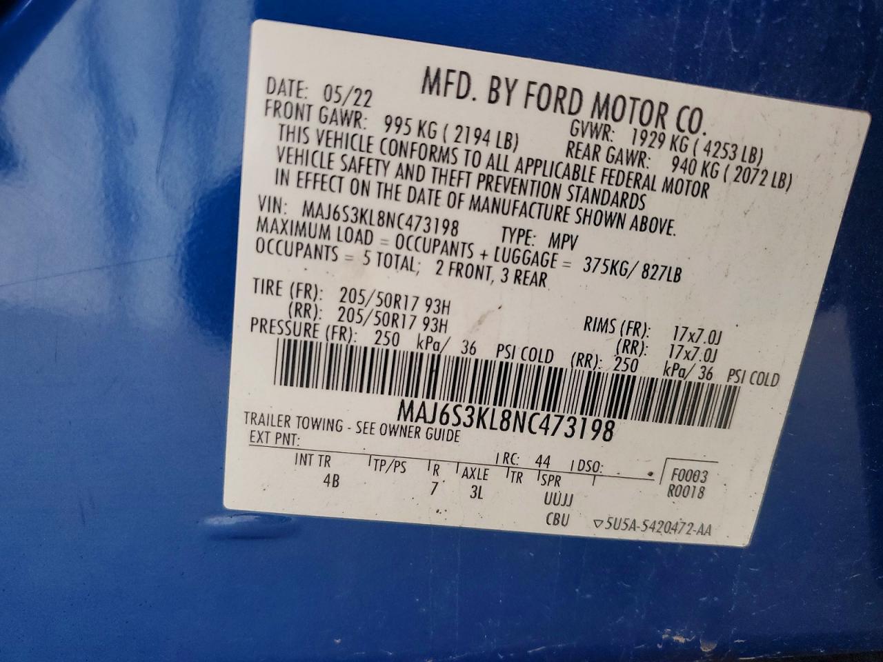 2022 FORD ECOSPORT