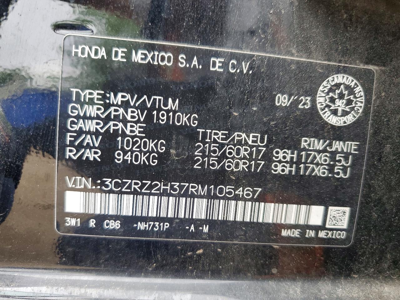 2024 HONDA HR-V