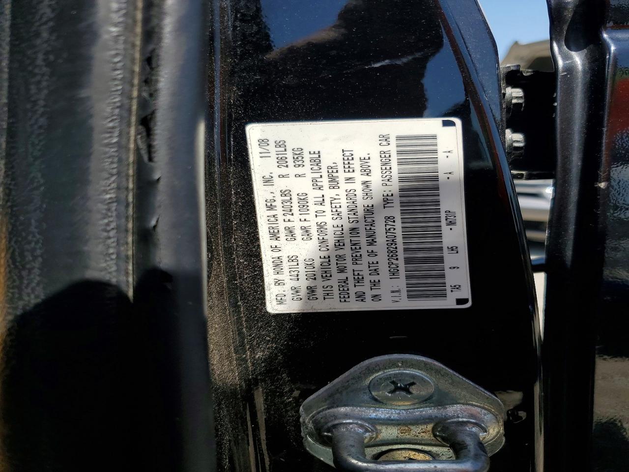 2009 HONDA ACCORD
