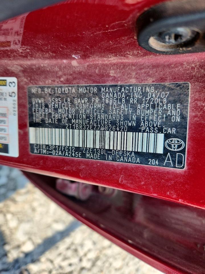 2007 TOYOTA COROLLA
