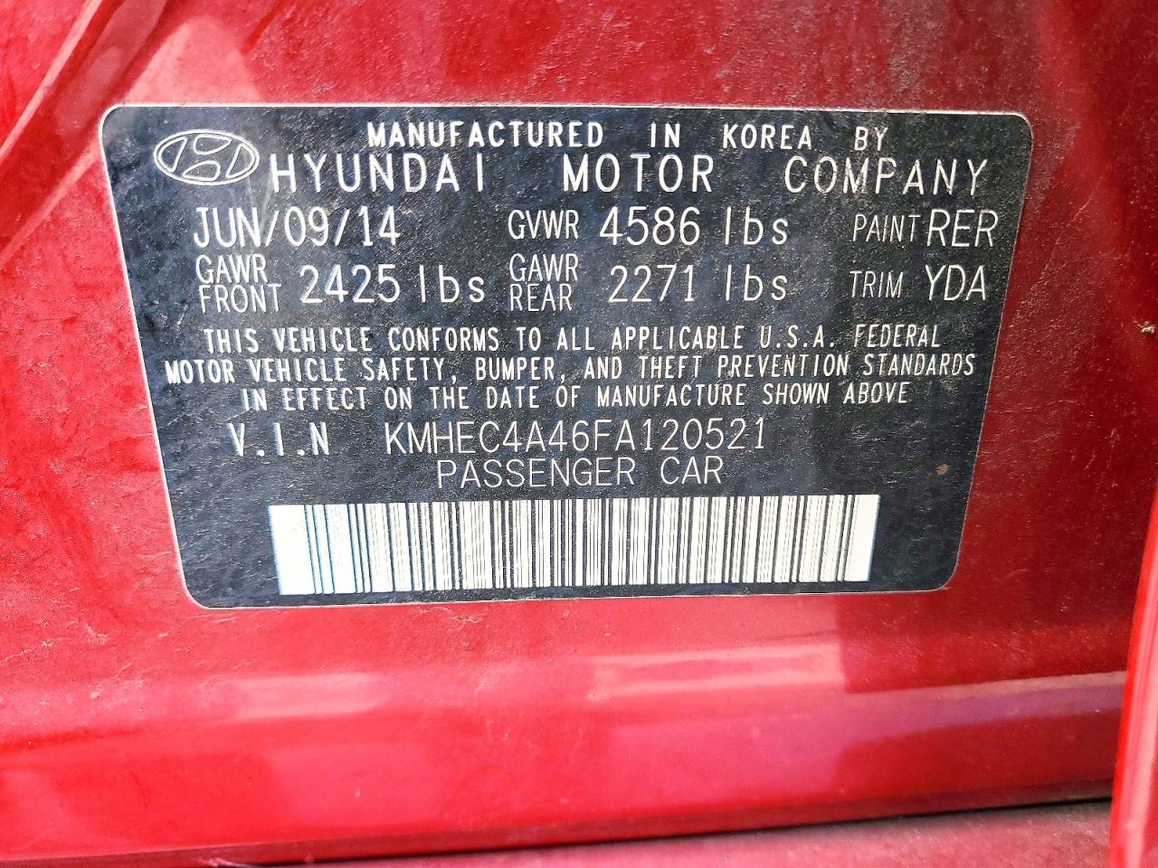 2015 HYUNDAI SONATA