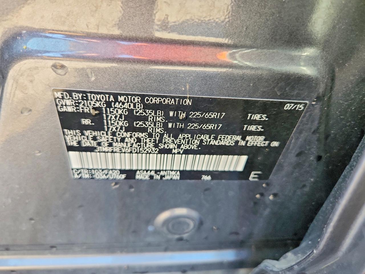 2015 TOYOTA RAV4