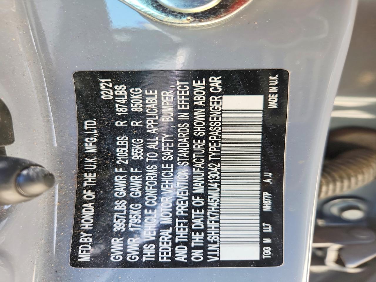 2021 HONDA CIVIC