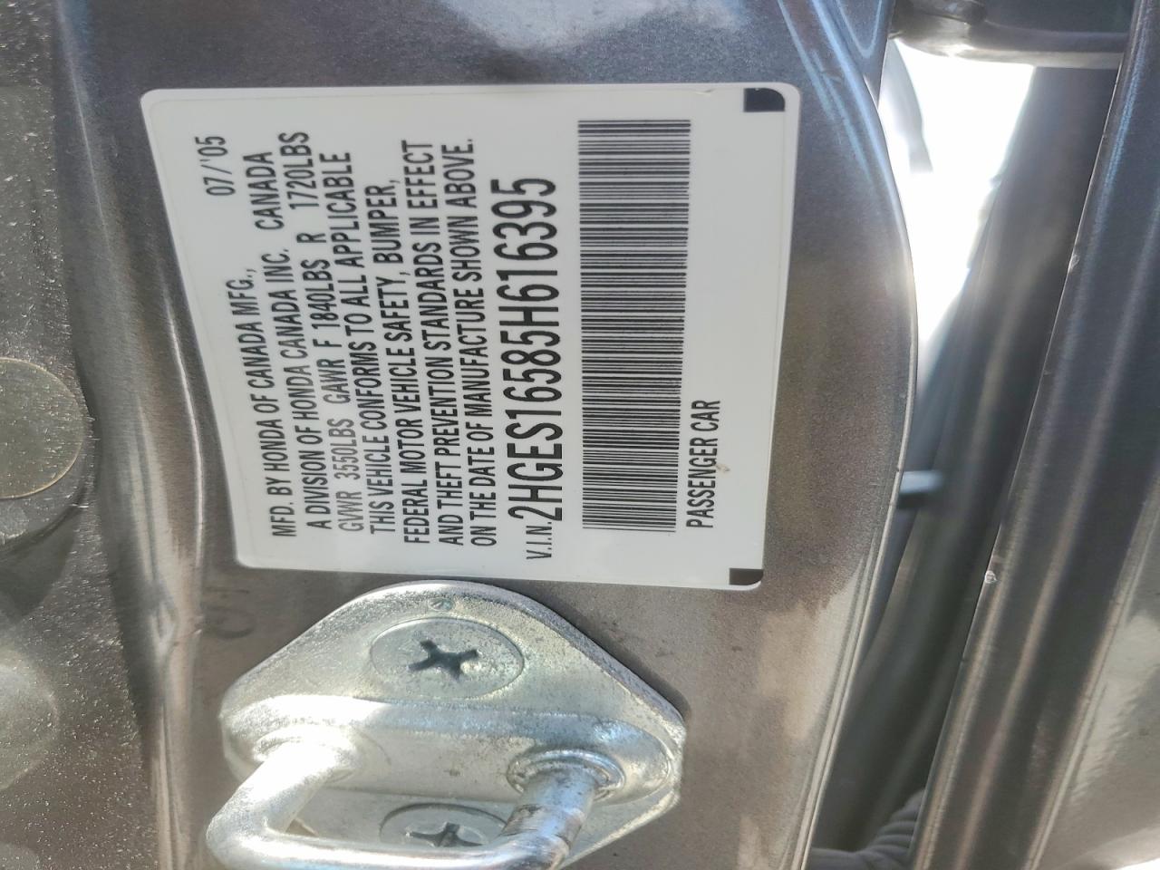 2005 HONDA CIVIC