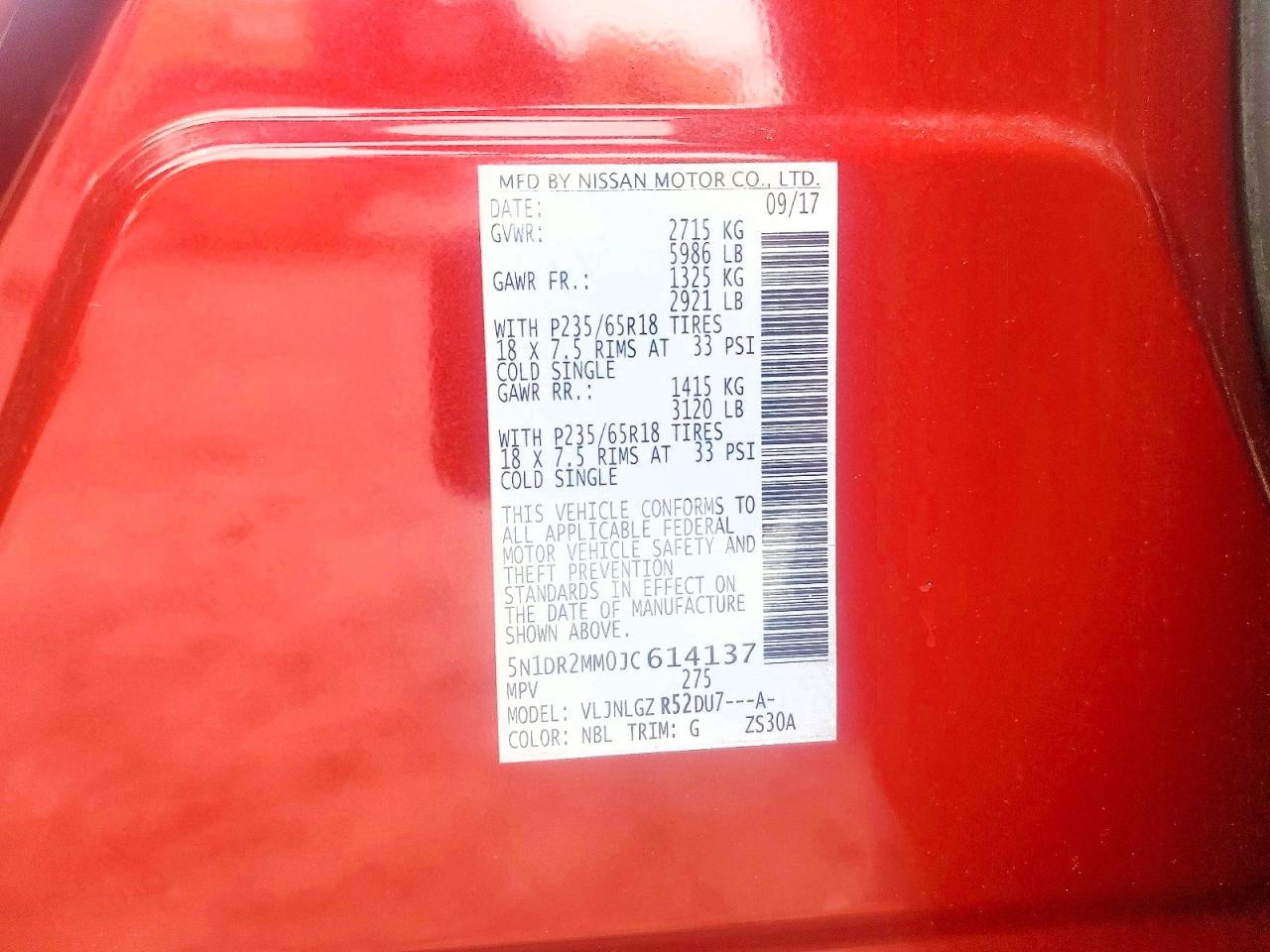 2018 NISSAN PATHFINDER