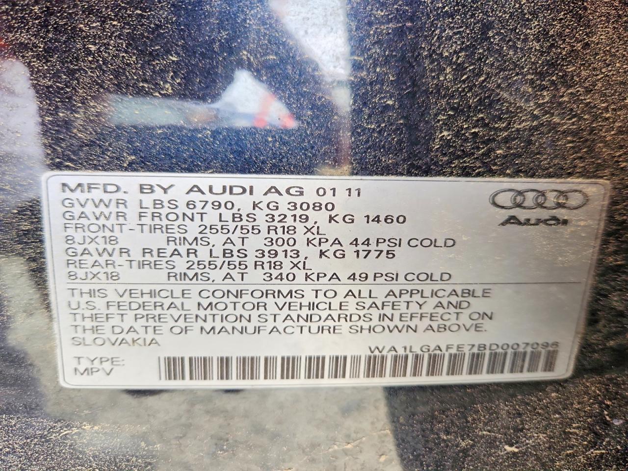 2011 AUDI Q7