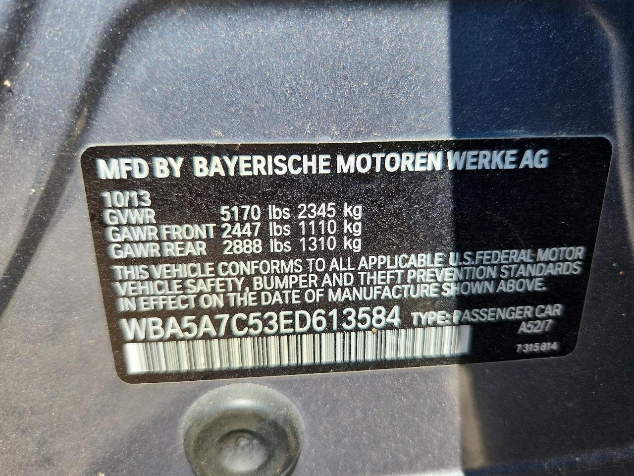 2014 BMW 5 SERIES