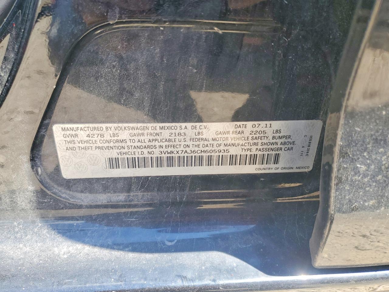 2012 VOLKSWAGEN JETTA
