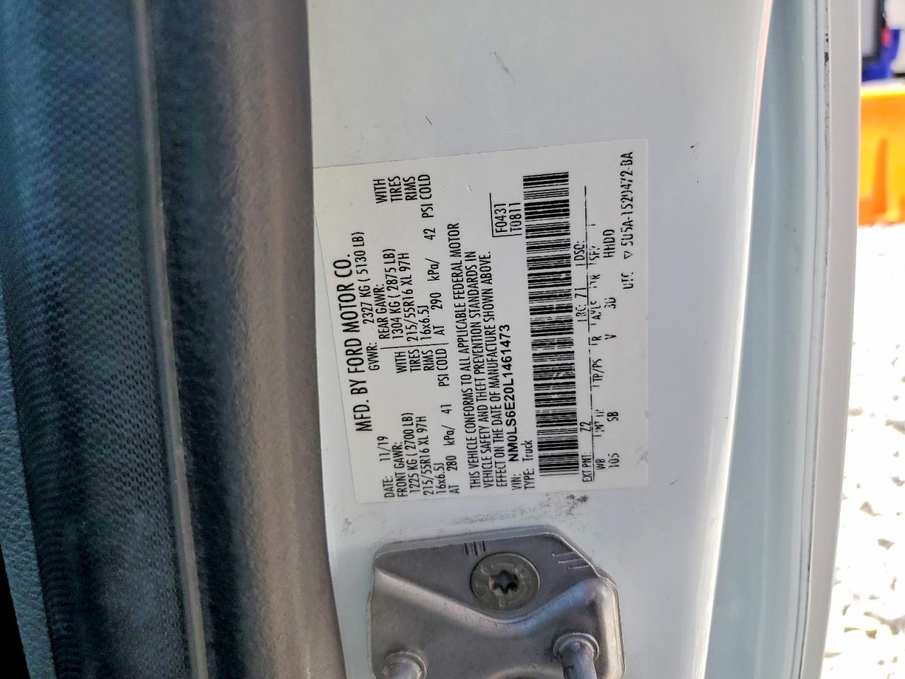 2020 FORD TRANSIT