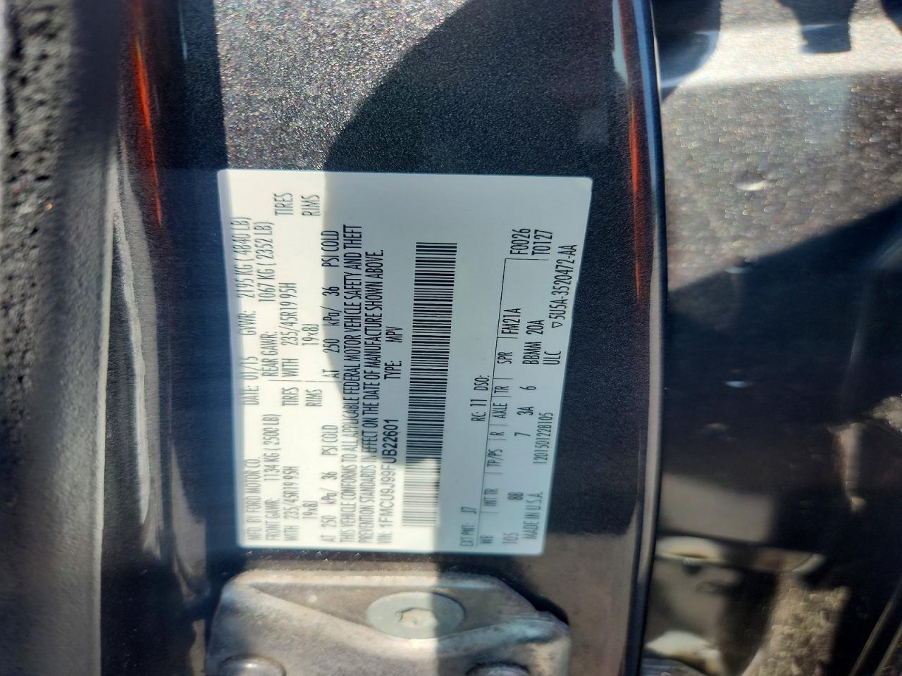 2015 FORD ESCAPE
