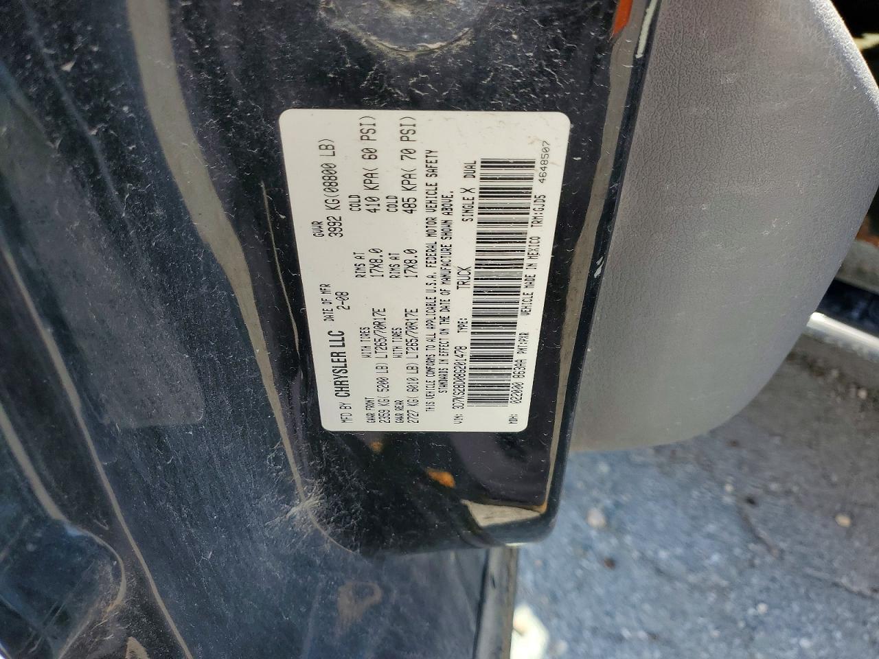 2008 DODGE RAM 2500