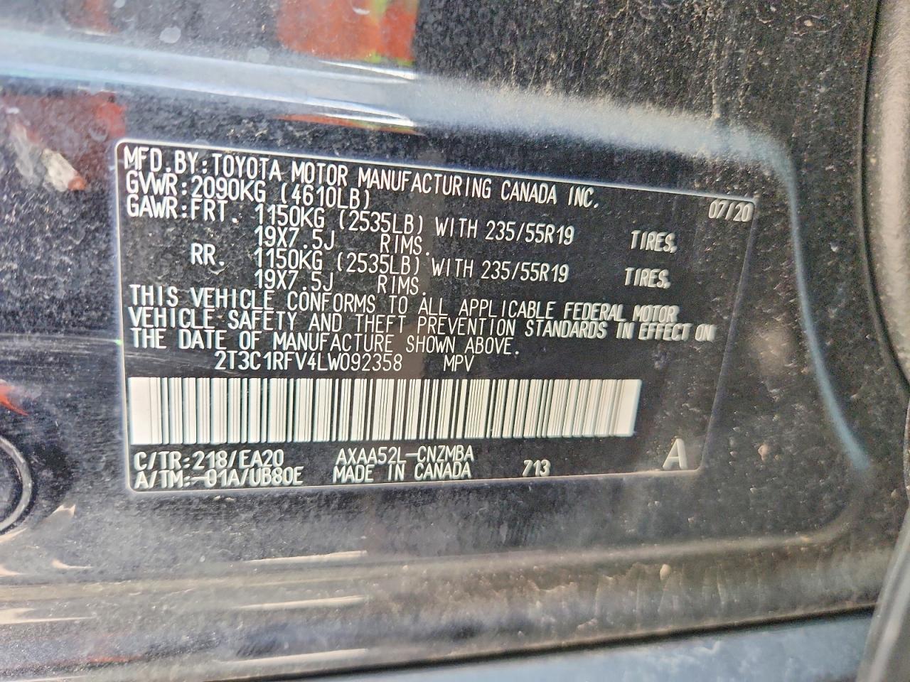 2020 TOYOTA RAV4