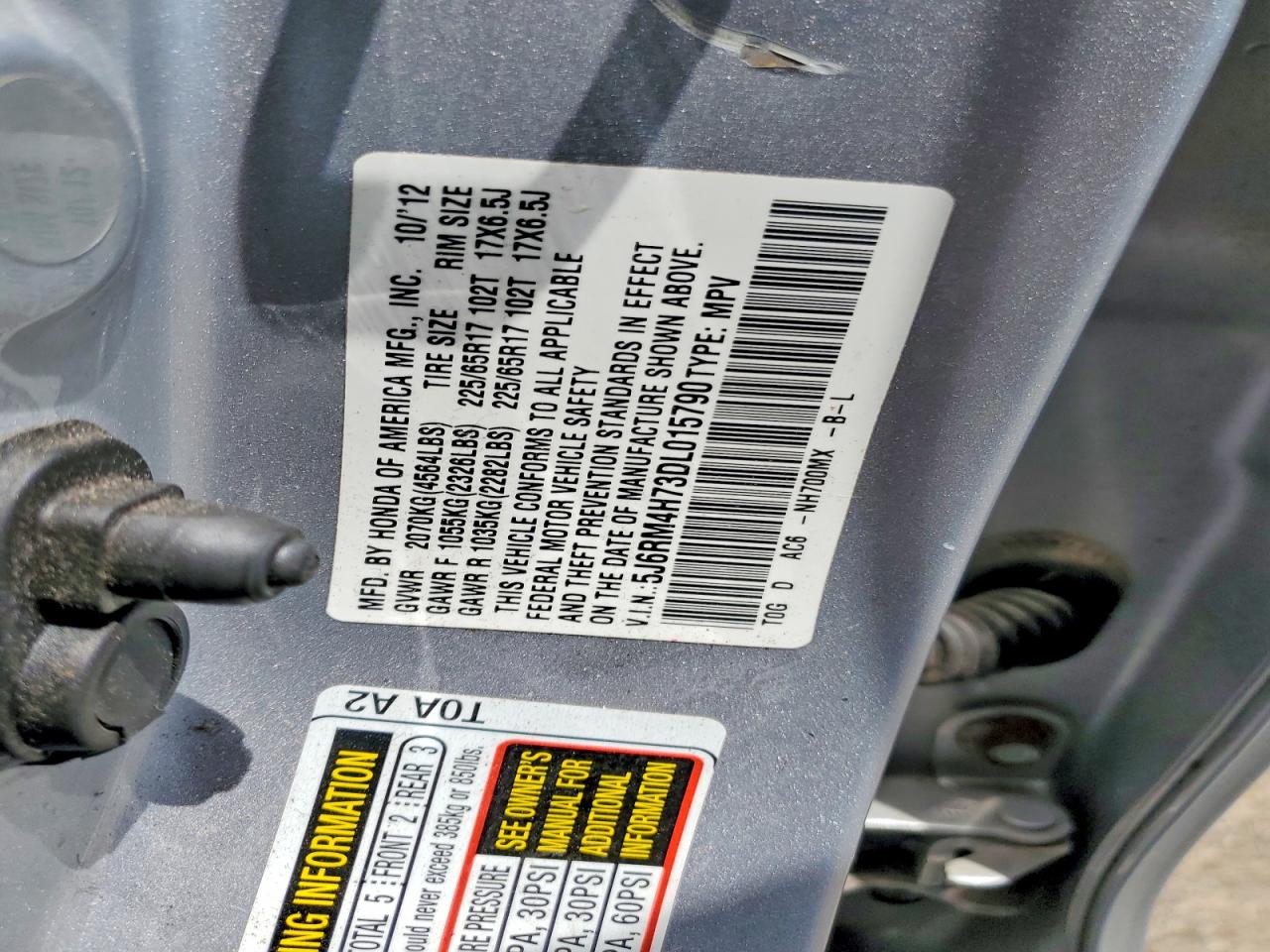 2013 HONDA CRV