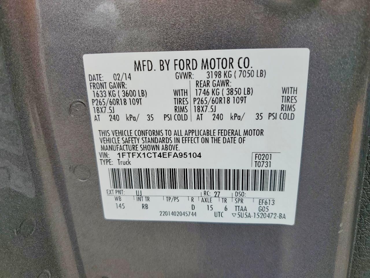 2014 FORD F150