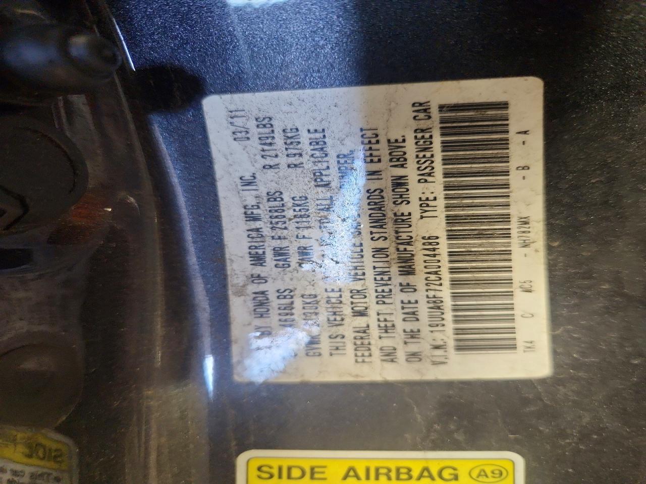2012 ACURA TL