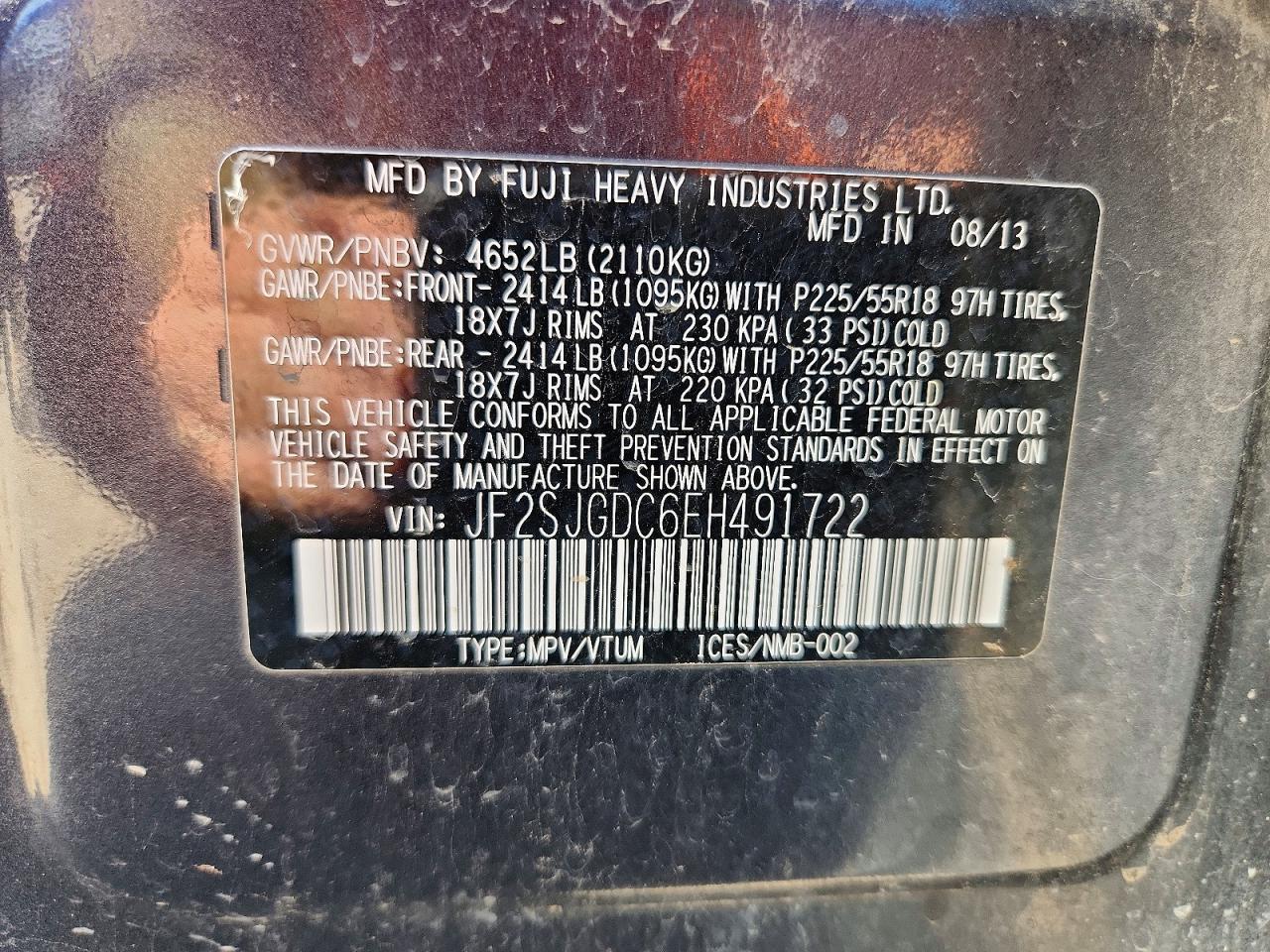 2014 SUBARU FORESTER