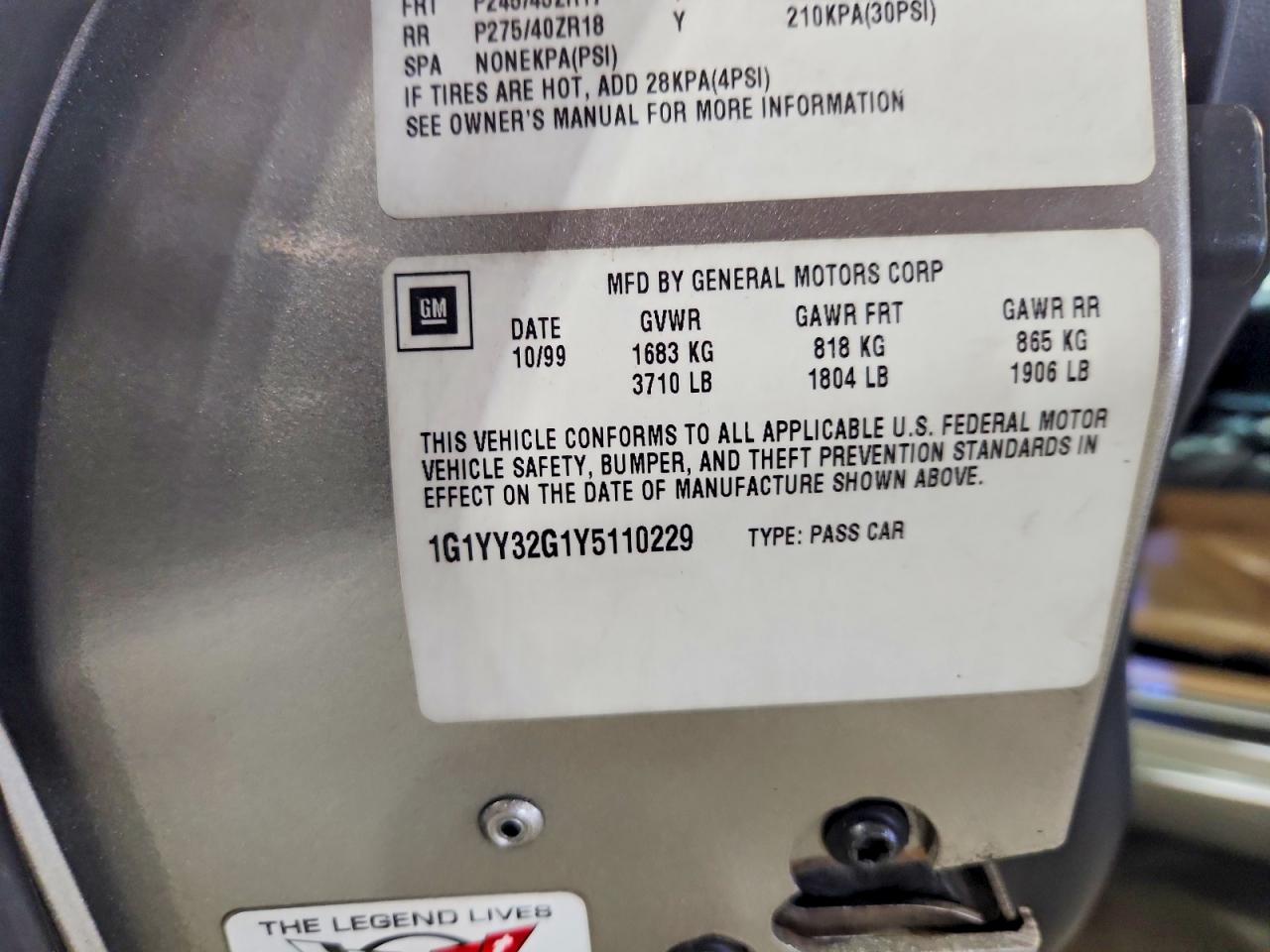 2000 CHEVROLET CORVETTE