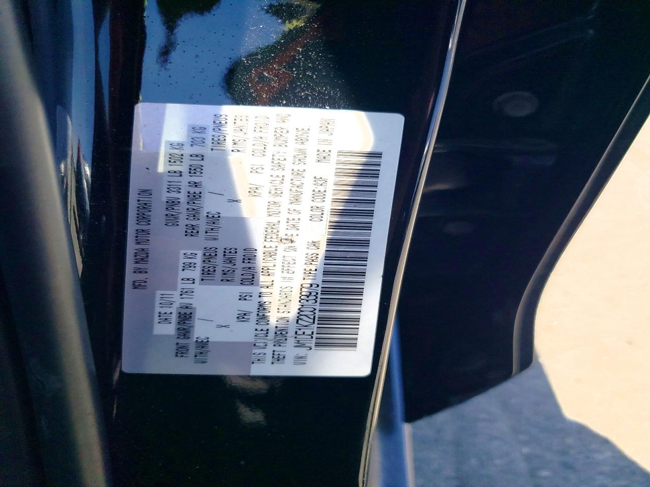 2012 MAZDA 2