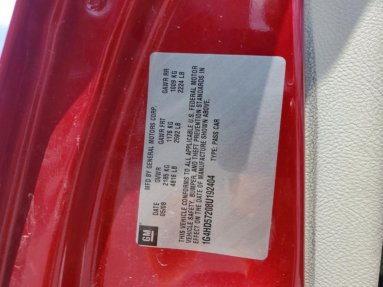 2008 BUICK LUCERNE