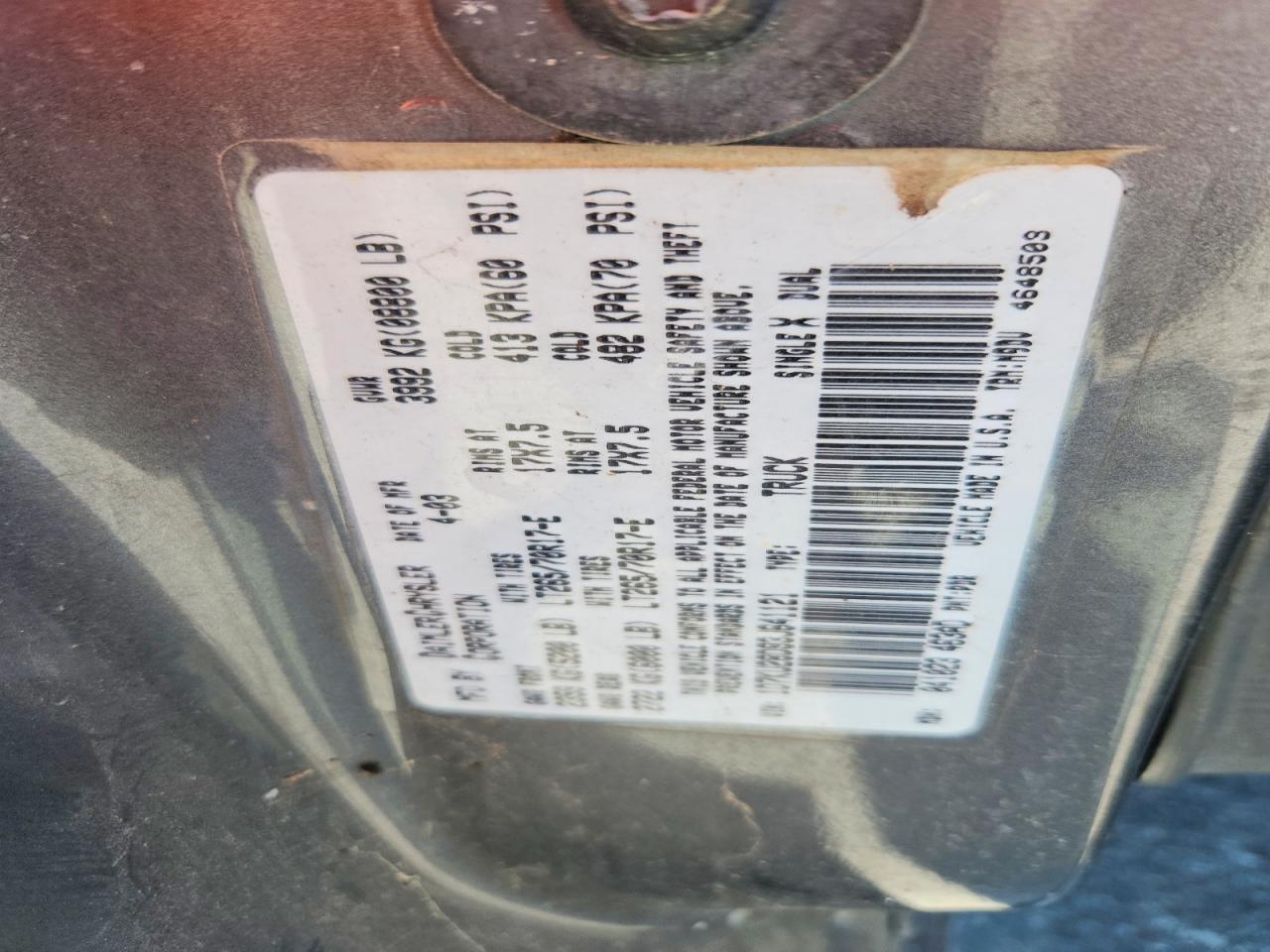 2003 DODGE RAM 2500