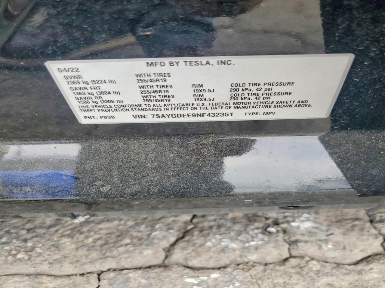 2022 TESLA MODEL Y