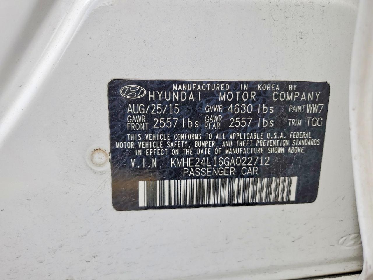 2016 HYUNDAI SONATA