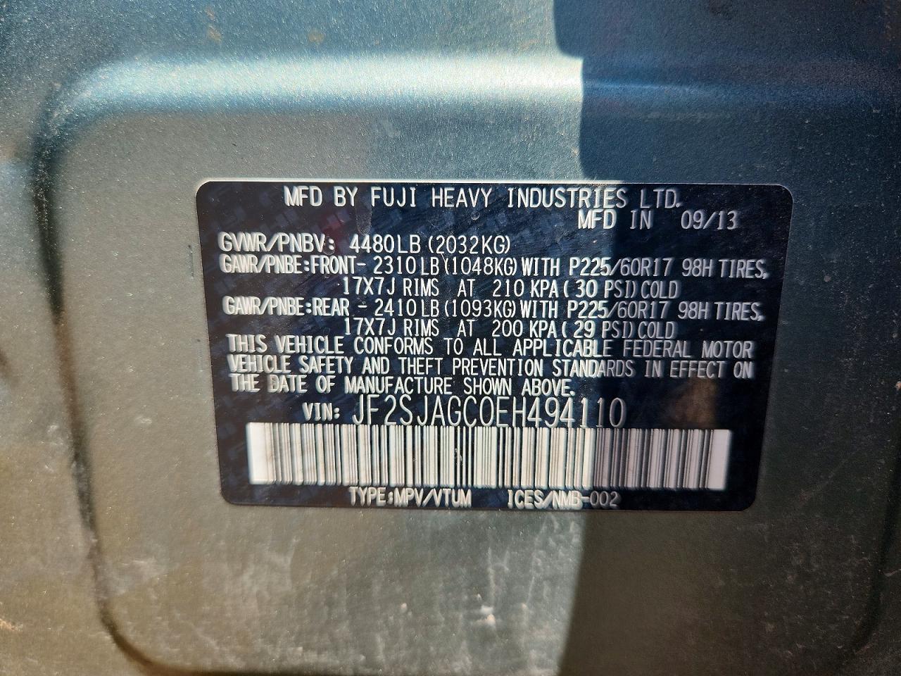 2014 SUBARU FORESTER