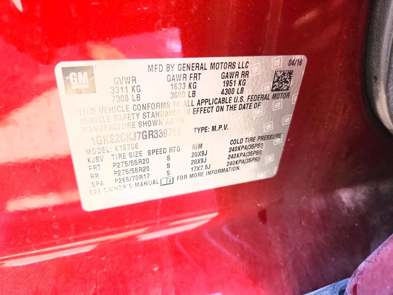 2016 GMC YUKON