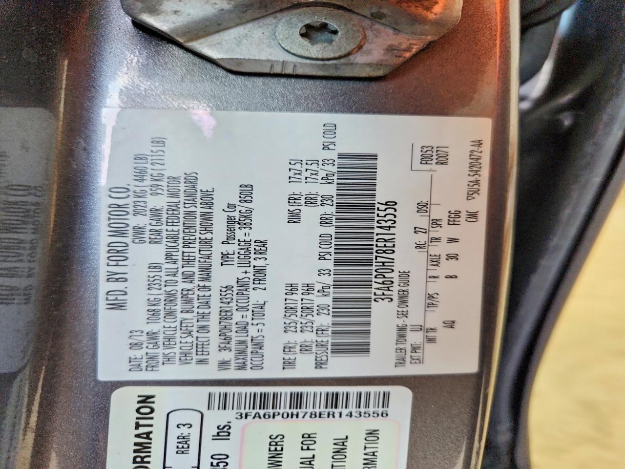 2014 FORD FUSION
