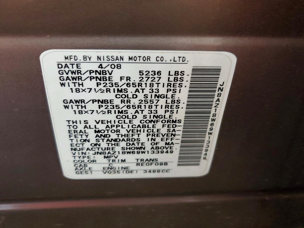 2009 NISSAN MURANO